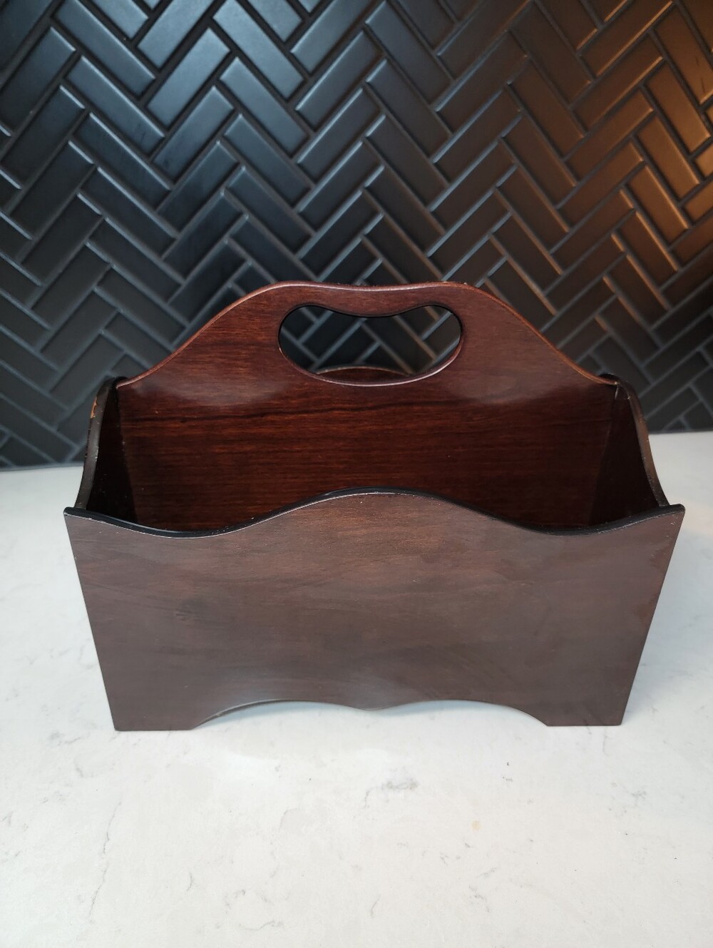 Vintage Bombay Co. Mahogany Wood Mail Sorter